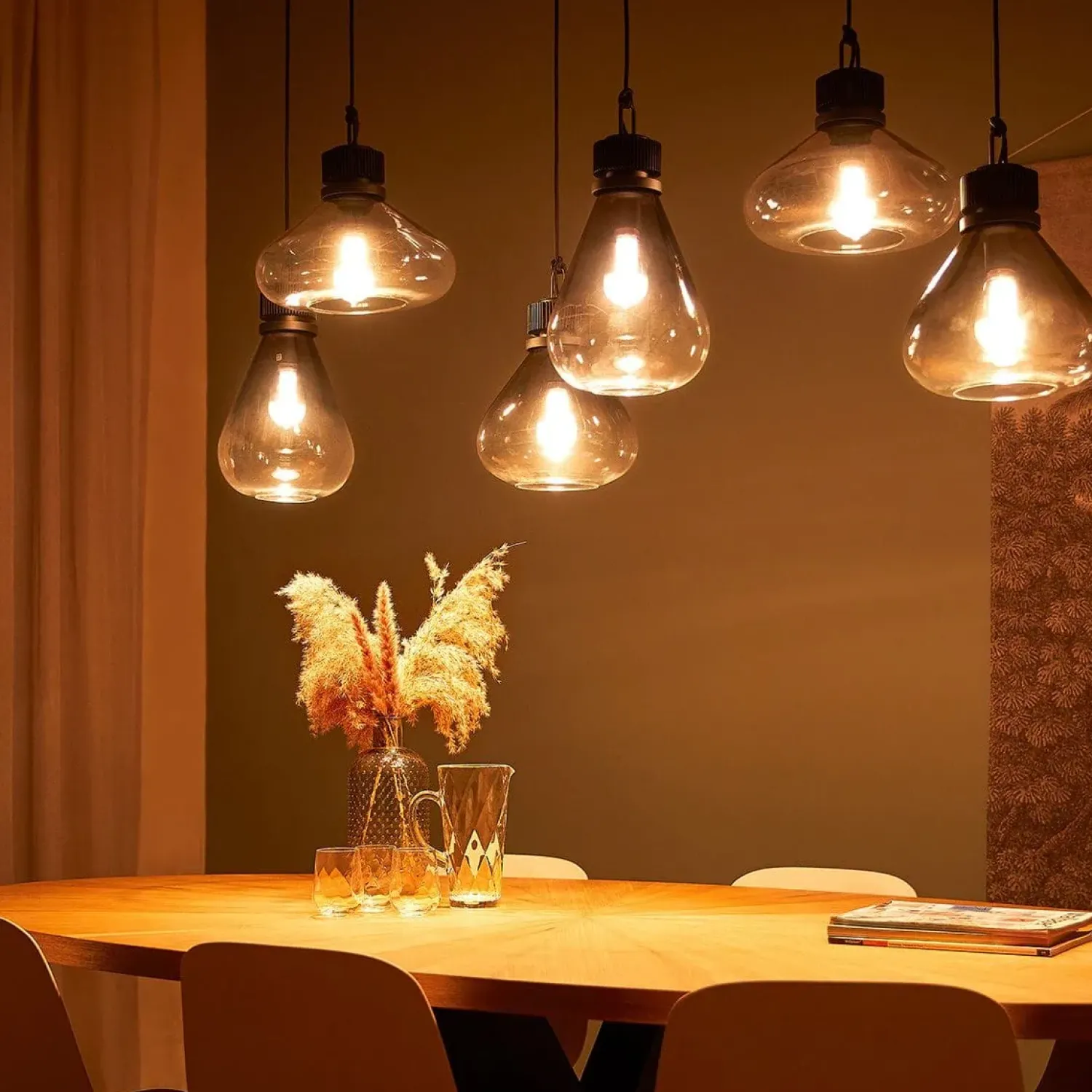 Trading Lighting Hanglampen|Glazen Hanglamp|Demeter Hanglamp 6-lichts glas E27
