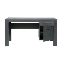 WOOOD Bureautafels|Dennis Bureau grenen grijs steel 141cm