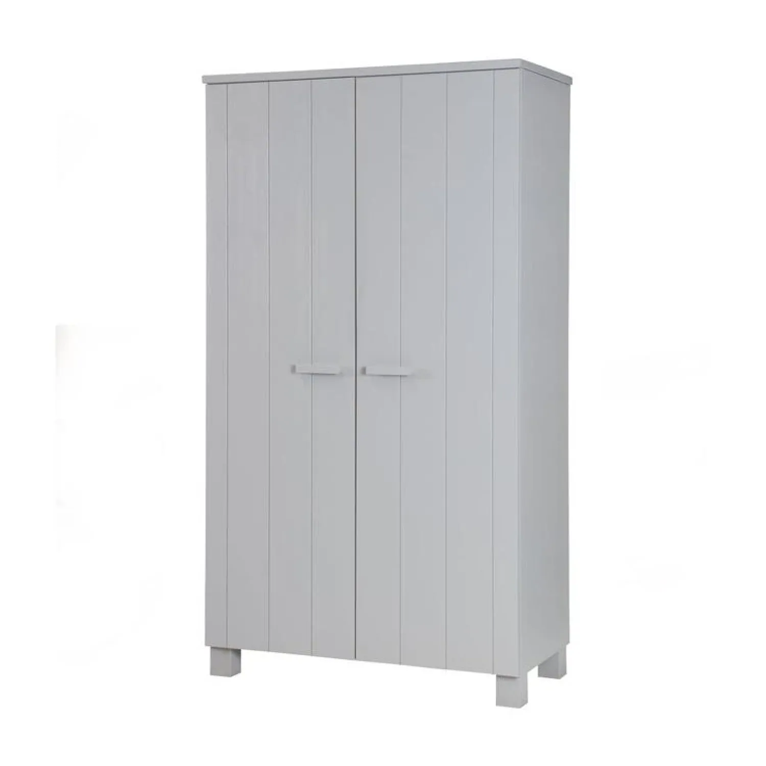 WOOOD Industriele Kasten|Kledingkasten|Dennis Kledingkast grenen grijs 111cm