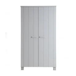 WOOOD Industriele Kasten|Kledingkasten|Dennis Kledingkast grenen grijs 111cm