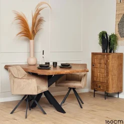 Furndea Eettafels|Devi eettafel boomstam mangohout 240cm