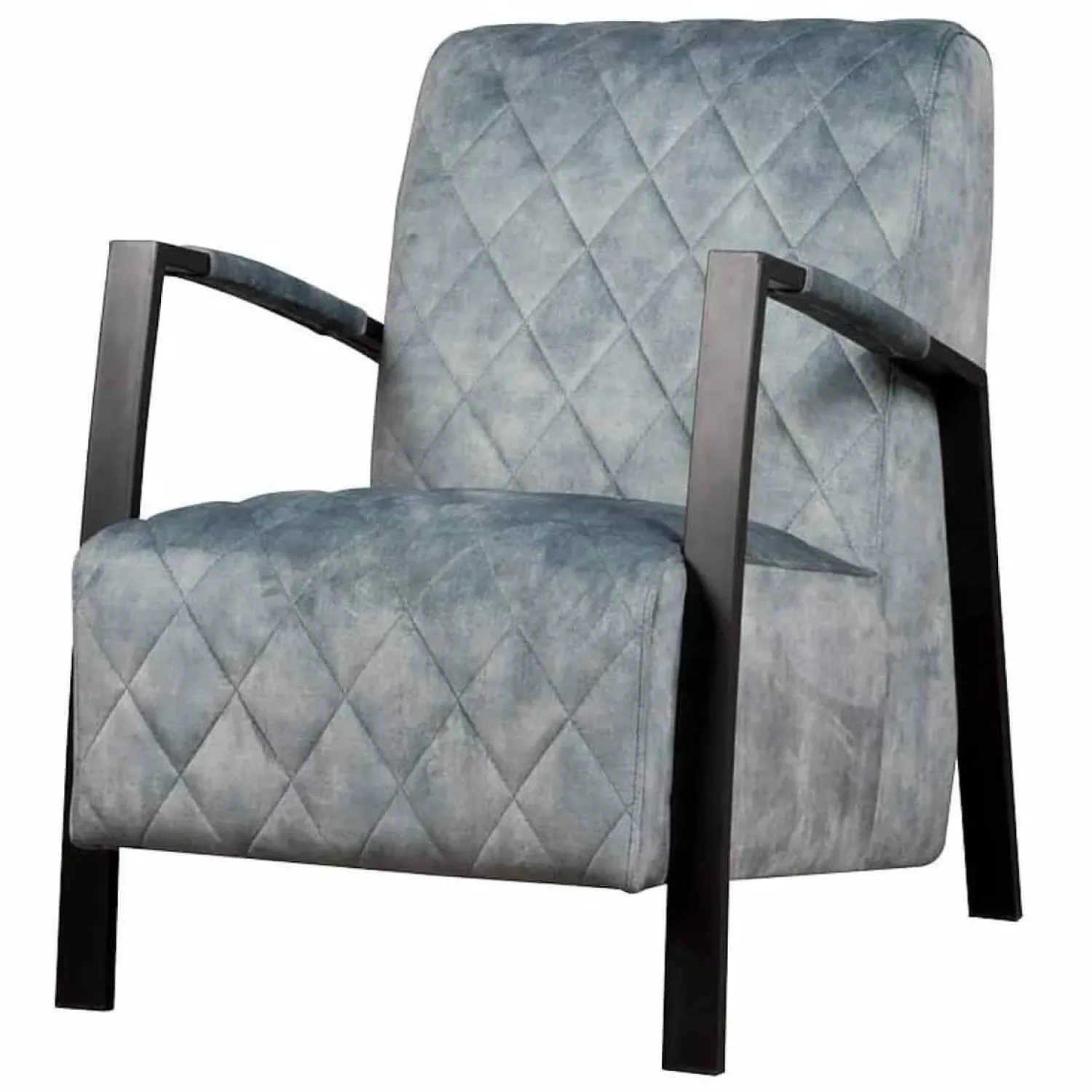 Tower living Fauteuils|Dexter Fauteuil velvet Lichtblauw 65cm