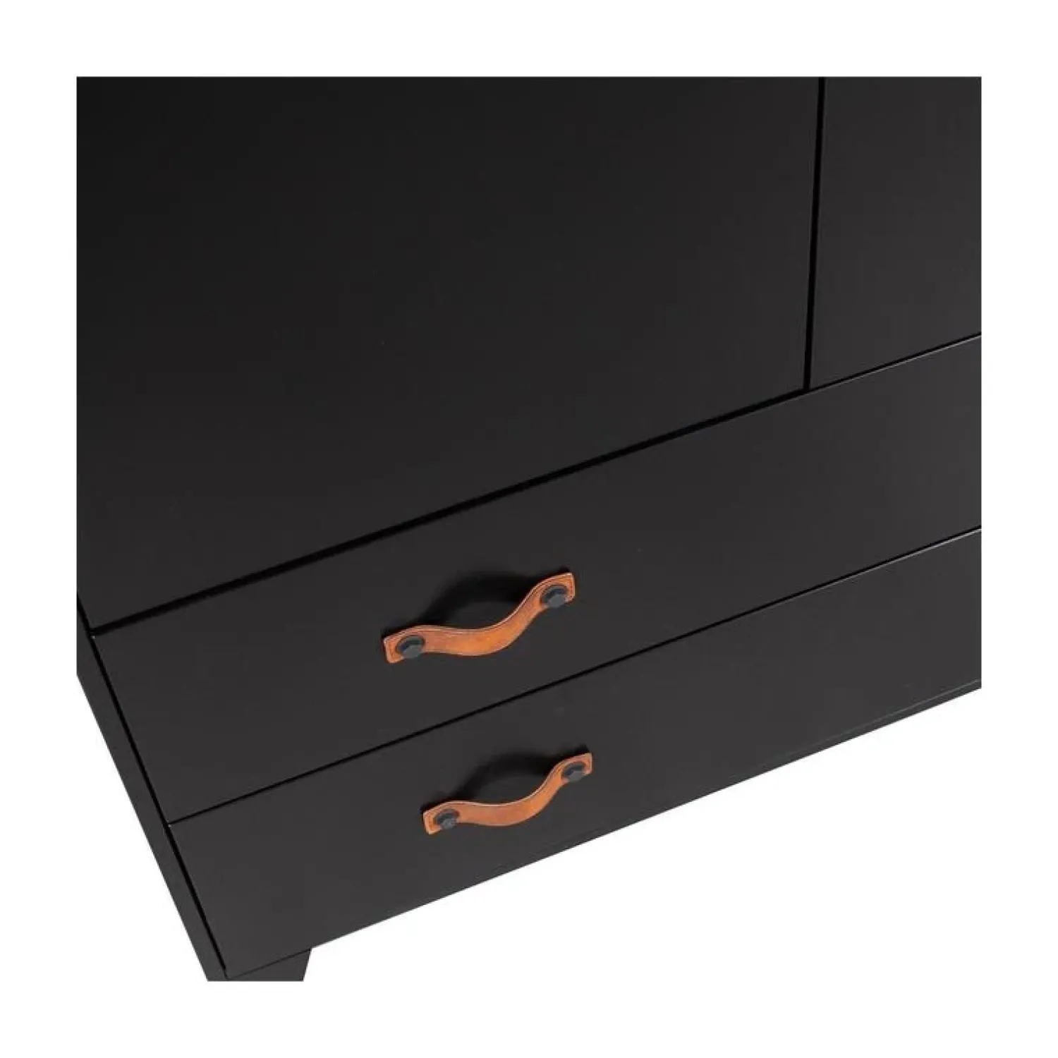WOOOD Industriele Kasten|Kledingkasten|Dian Kledingkast grenen zwart 94cm