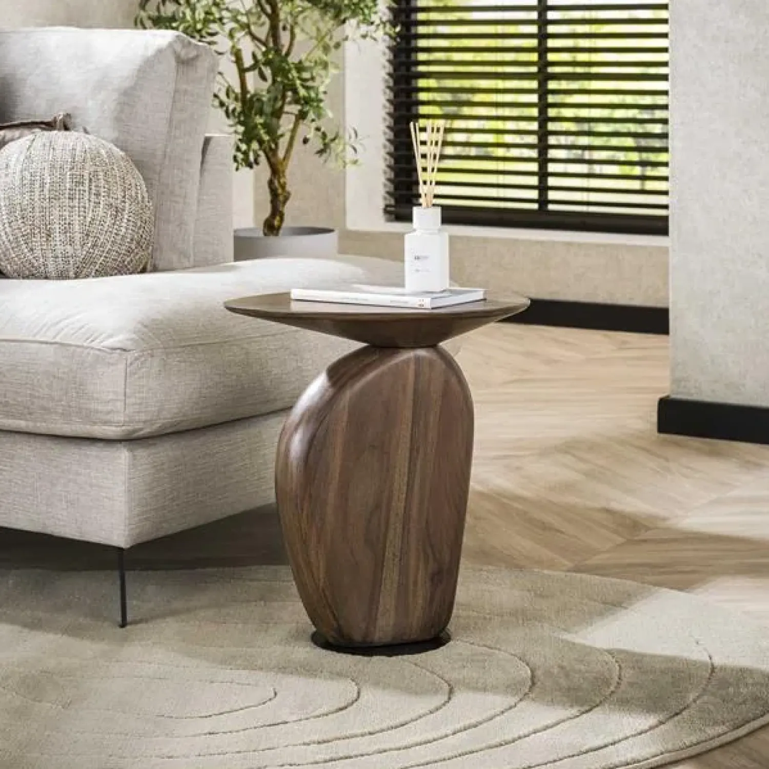Kalfort Bijzettafels|Divo Bijzettafel Acaciahout bruin 45cm