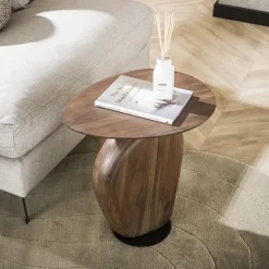 Kalfort Bijzettafels|Divo Bijzettafel Acaciahout bruin 45cm
