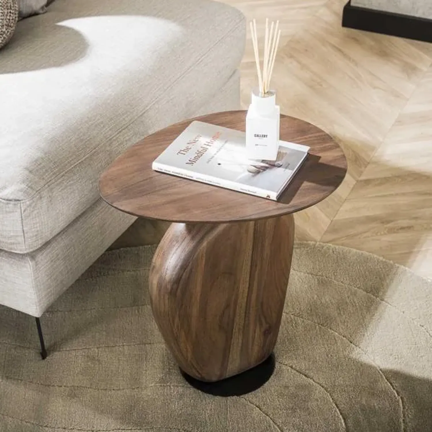 Kalfort Bijzettafels|Divo Bijzettafel Acaciahout bruin 45cm