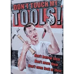 Cavetown Metalen Borden|Don’t touch my tools - metalen bord