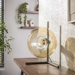 Kalfort Tafellampen|Doris 1-lichts Tafellamp Amber glas