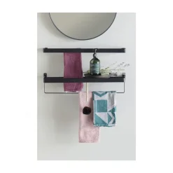 WOOOD Spiegels|Doutzen Spiegel rond metaal zwart 50cm