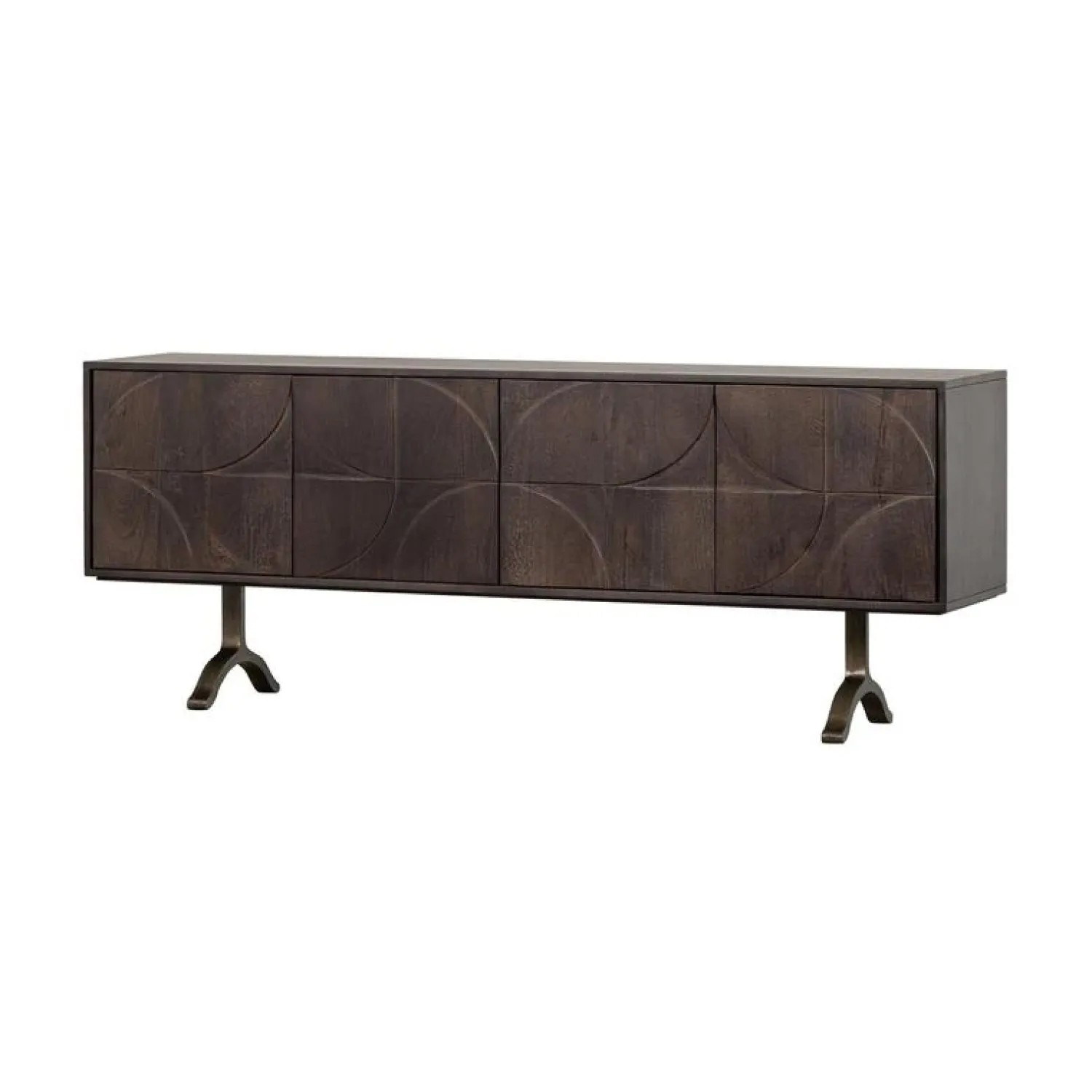 WOOOD Dressoirs|Industriele Kasten|Draw Dressoir mangohout walnoot 180cm