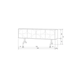 WOOOD Dressoirs|Industriele Kasten|Draw Dressoir mangohout walnoot 180cm
