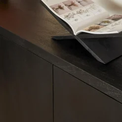 Furndea Dressoirs|Industriele Kasten|Dressoir Dortmund mangohout zwart 200cm