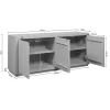 Furndea Dressoirs|Industriele Kasten|Dressoir Dortmund Walnoot 200cm