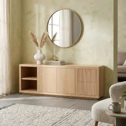 Eleonora Dressoirs|Industriele Kasten|Dressoir Helsinki Naturel 200cm