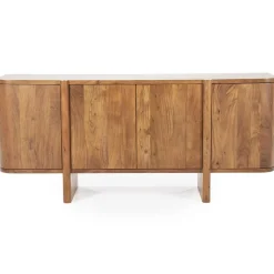 Eleonora Dressoirs|Industriele Kasten|Dressoir Julian acaciahout 4 deurs 170cm