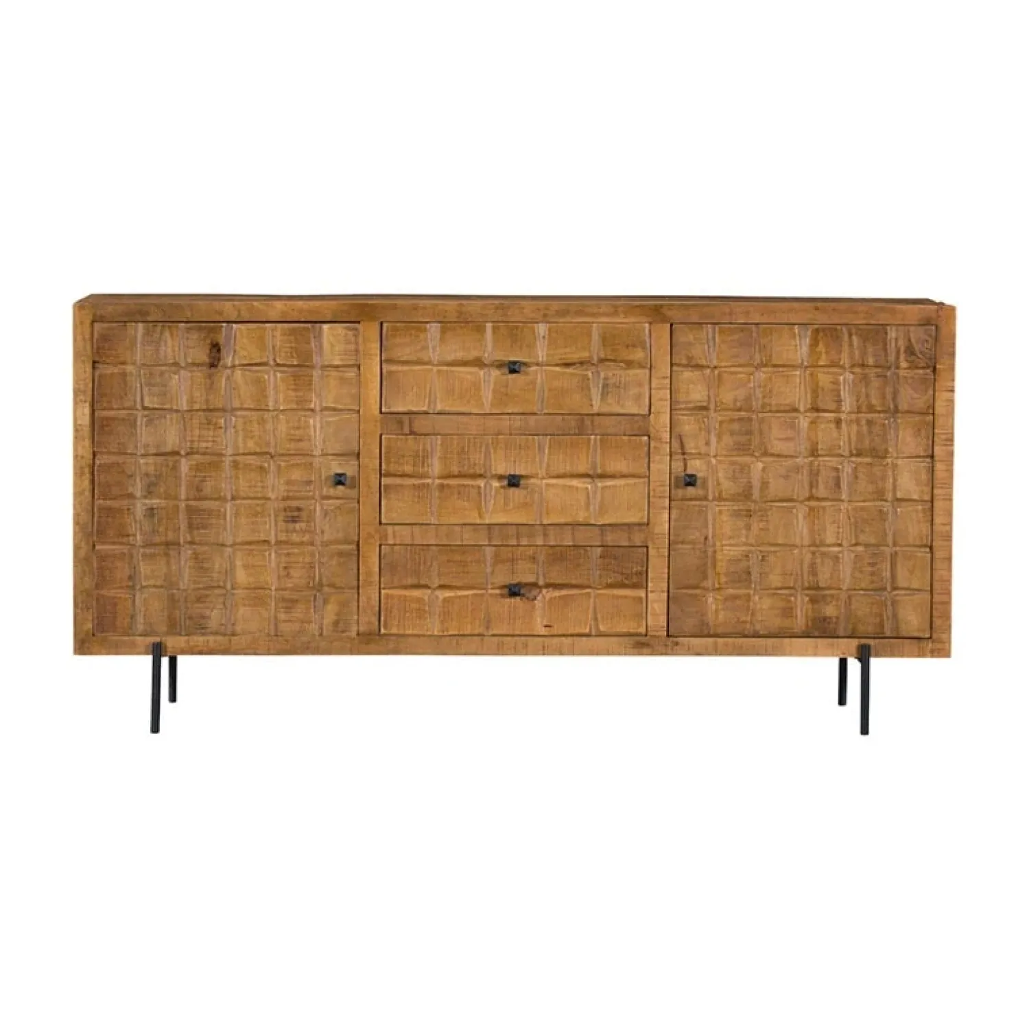Furndea Dressoirs|Industriele Kasten|Dressoir mangohout Cubical - 160cm
