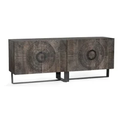 Tower living Dressoirs|Industriele Kasten|Dressoir mangohout Padua (4 deurs) - 200cm