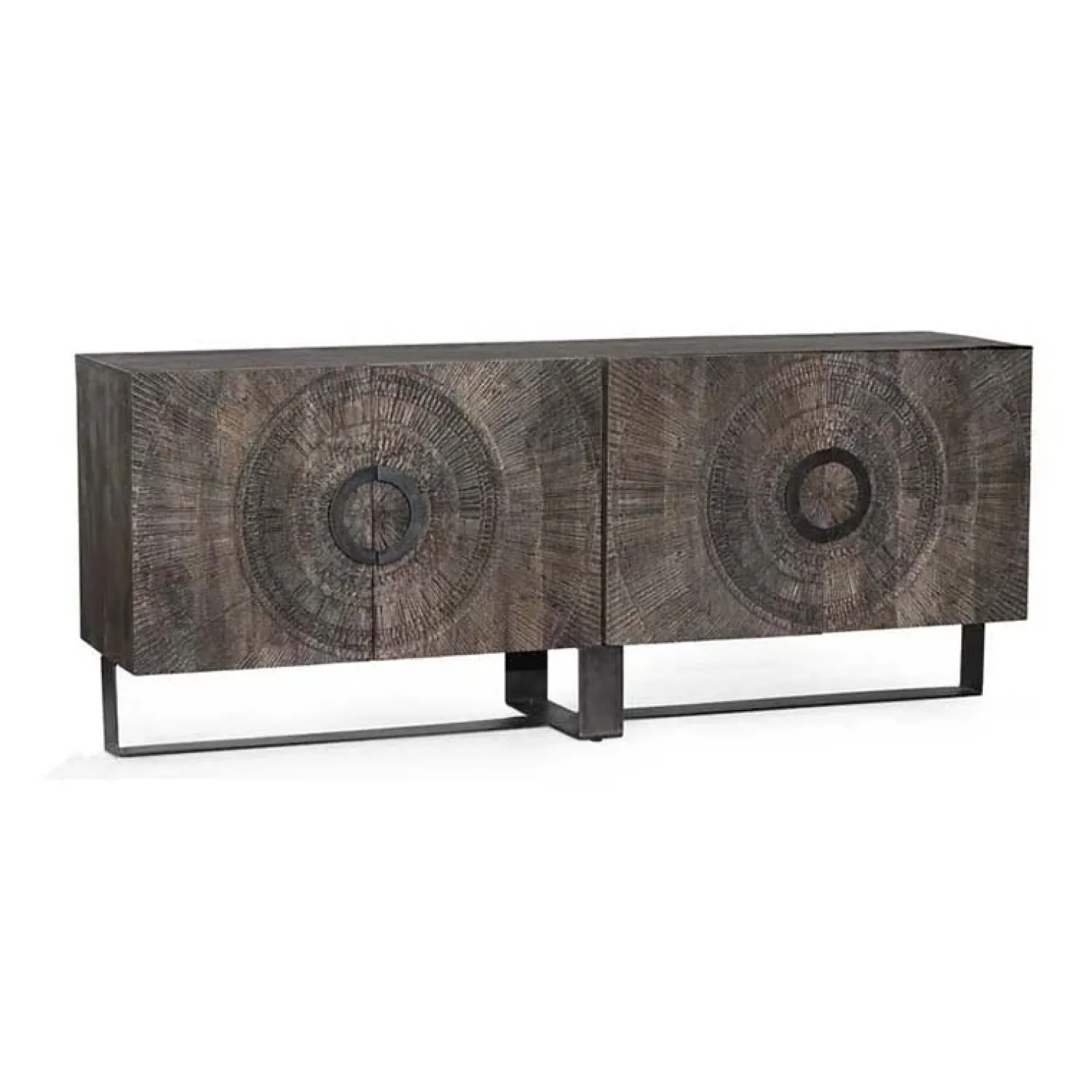 Tower living Dressoirs|Industriele Kasten|Dressoir mangohout Padua (4 deurs) - 200cm