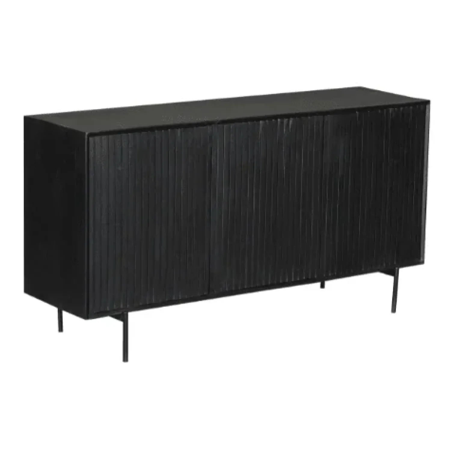 Furndea Dressoirs|Industriele Kasten|Dressoir Martin Zwart 165cm