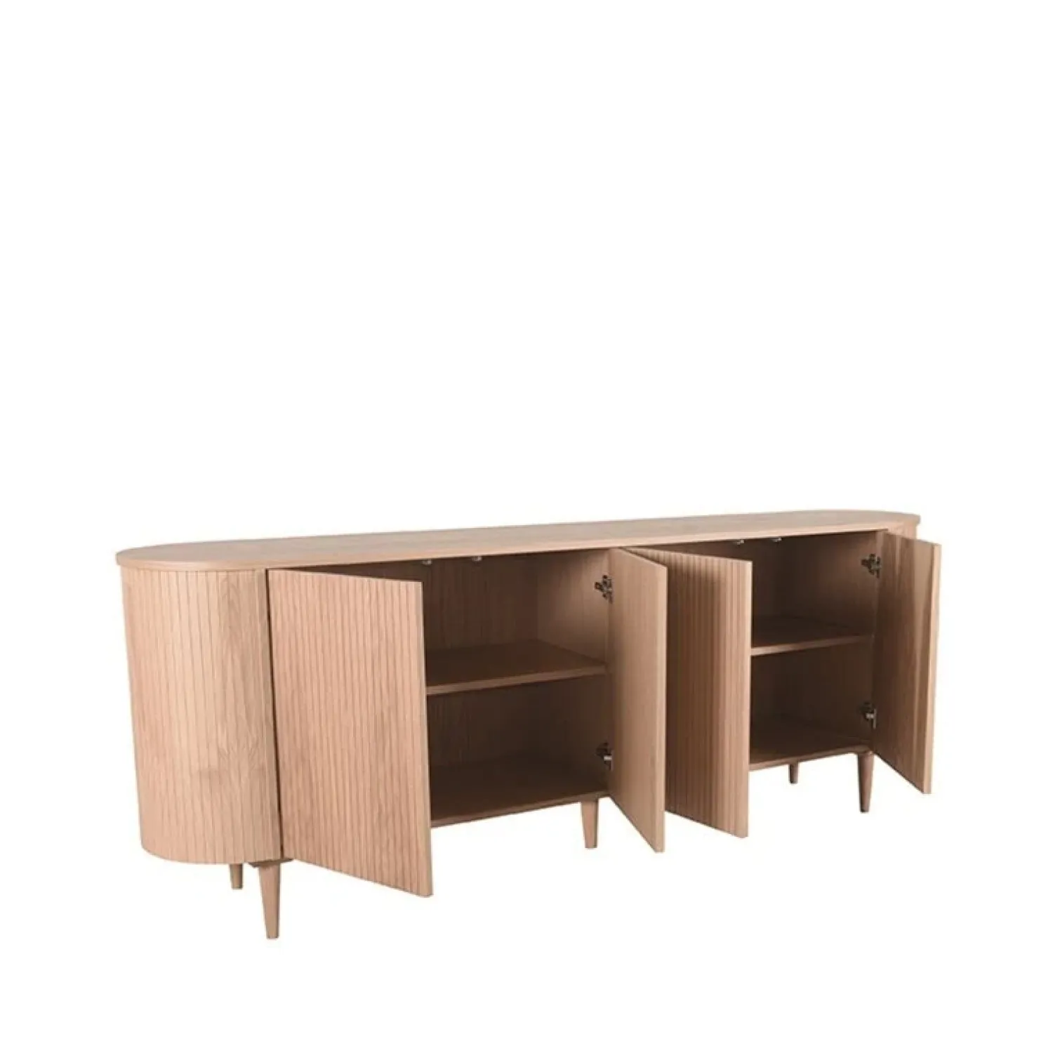 Label51 Dressoirs|Industriele Kasten|Dressoir Oliva Naturel Eikenhout 220cm