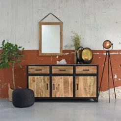 Label51 Dressoirs|Industriele Kasten|Dressoir Tampa Mangohout 170cm