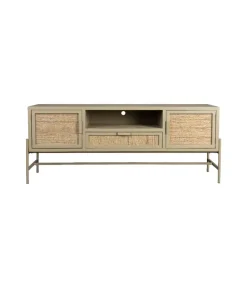 Dutchbone Industriele Kasten|Tv Meubels|Dressoir Yasu Rotan Beige 148cm