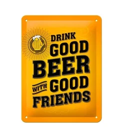 Metal Signs Metalen Borden|Drink good beer with friends - metalen bord