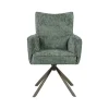 Label51 Eetkamerstoelen|Dubai Eetkamerstoel Hunter met Bronze poot