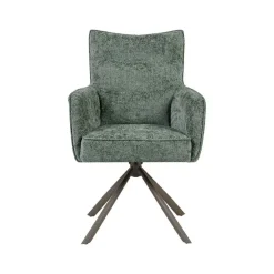 Label51 Eetkamerstoelen|Dubai Eetkamerstoel Hunter met Bronze poot