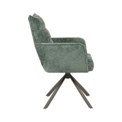 Label51 Eetkamerstoelen|Dubai Eetkamerstoel Hunter met Bronze poot