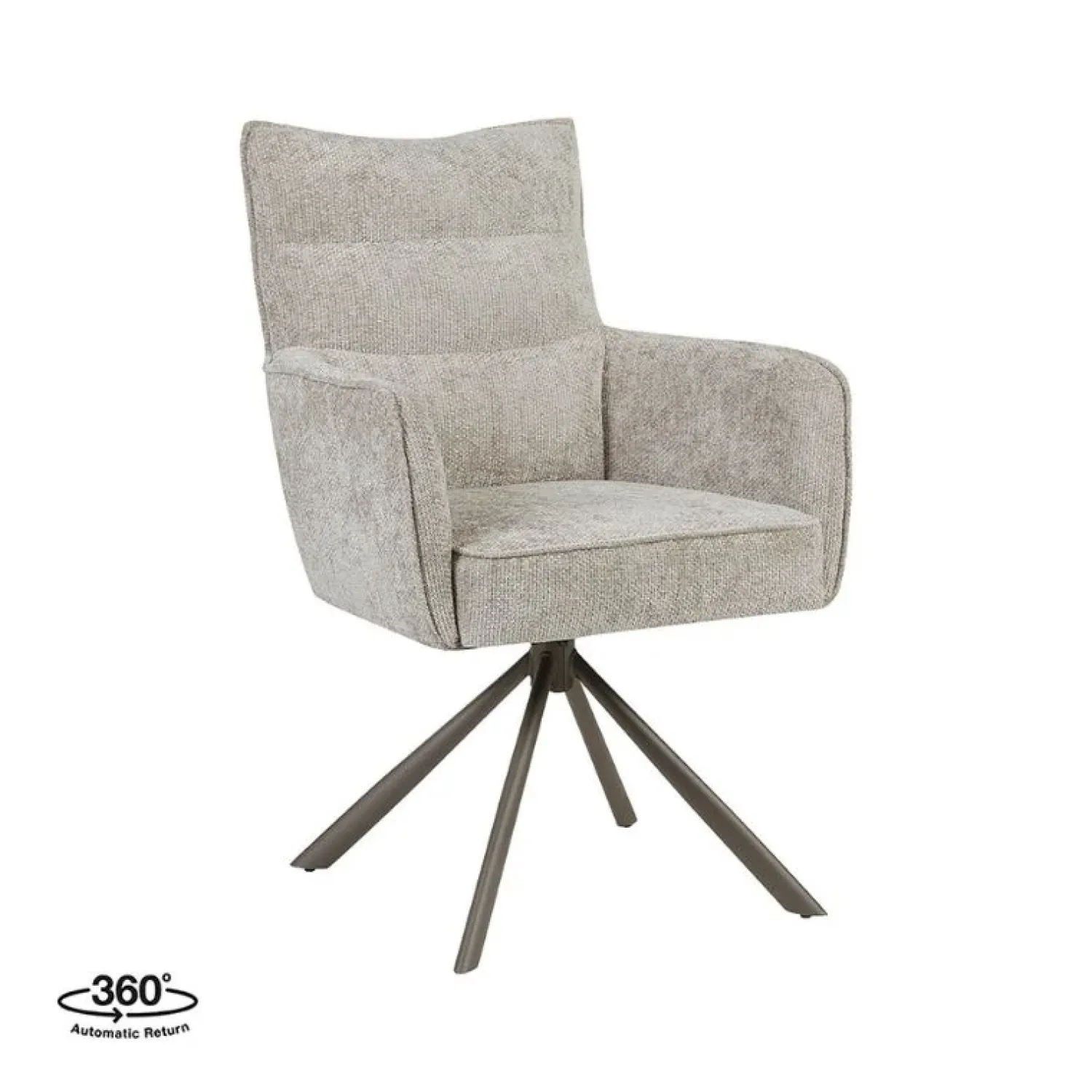 Label51 Eetkamerstoelen|Dubai Eetkamerstoel Naturel met Bronze poot