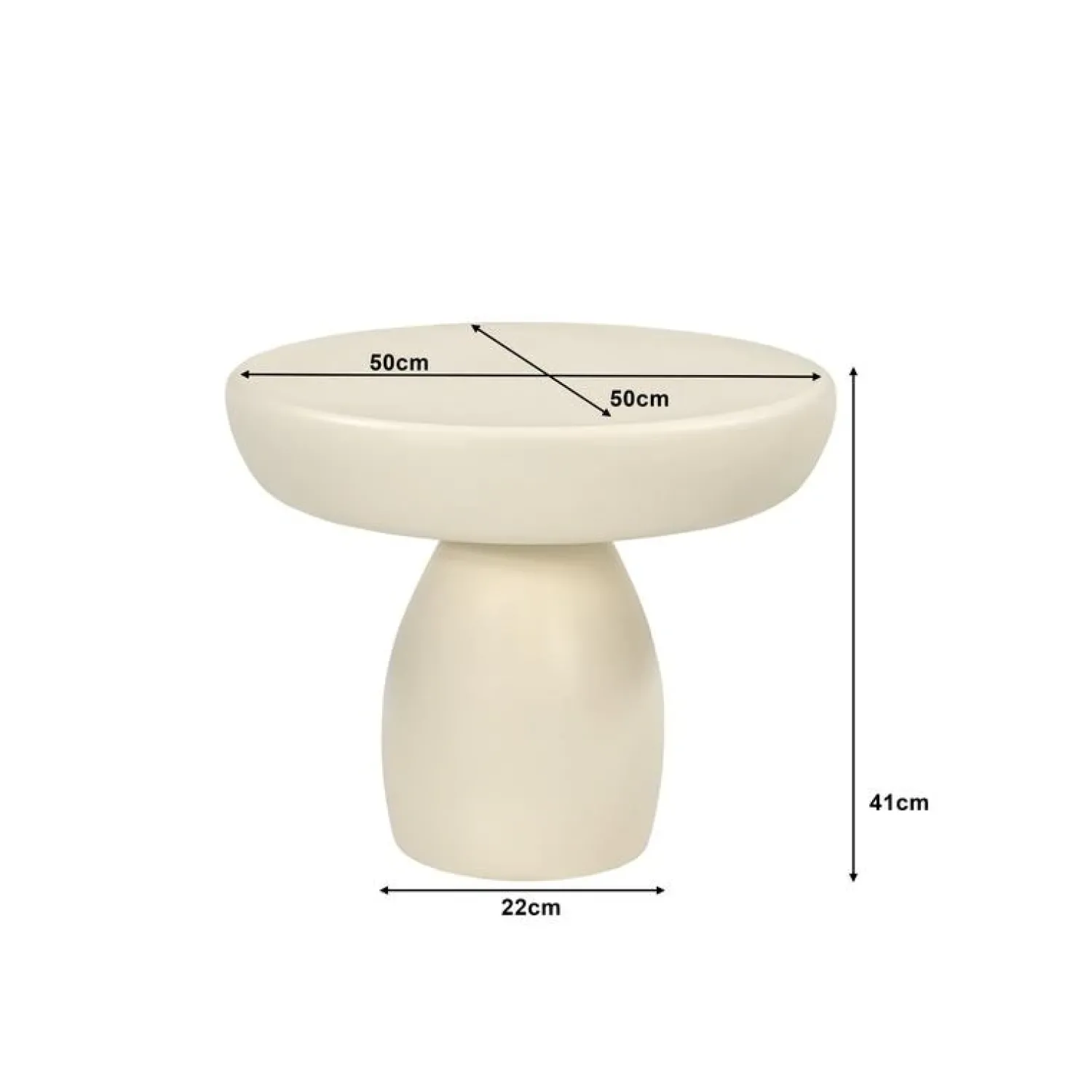 Livingfurn Salontafels|Dune Salontafel Rond Zand 50cm