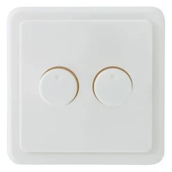 ECO-DIM Led Dimmers|Duo Led dimmer universeel 0-150W fase afsnijding Compleet zwart of wit