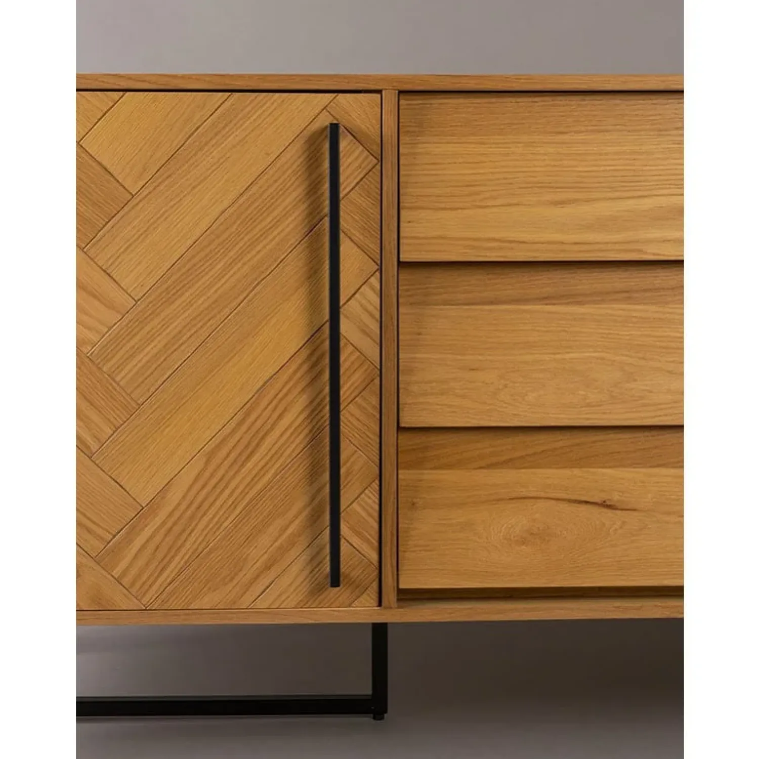 Dutchbone Dressoirs|Industriele Kasten|Class dressoir 180cm naturel eiken