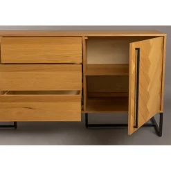 Dutchbone Dressoirs|Industriele Kasten|Class dressoir 180cm naturel eiken