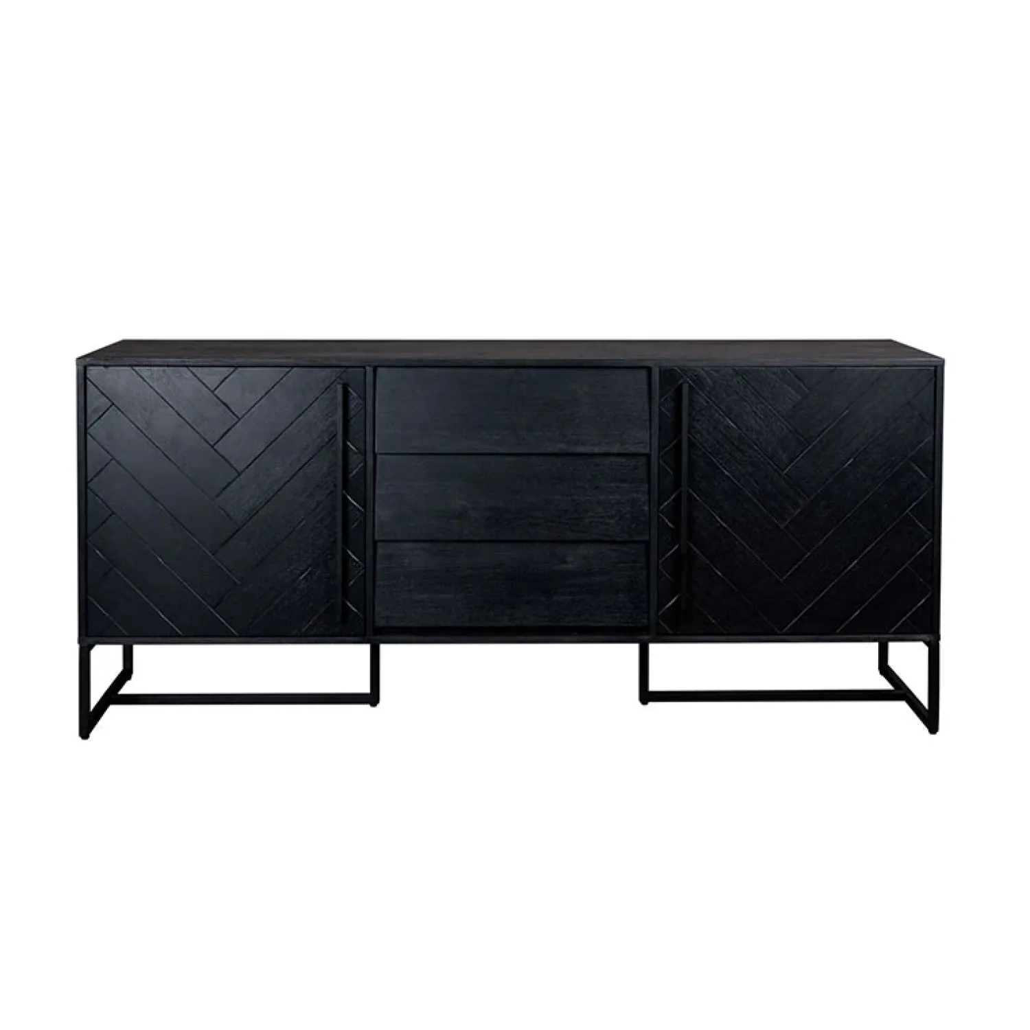 Dutchbone Dressoirs|Industriele Kasten|Class dressoir 180cm zwart