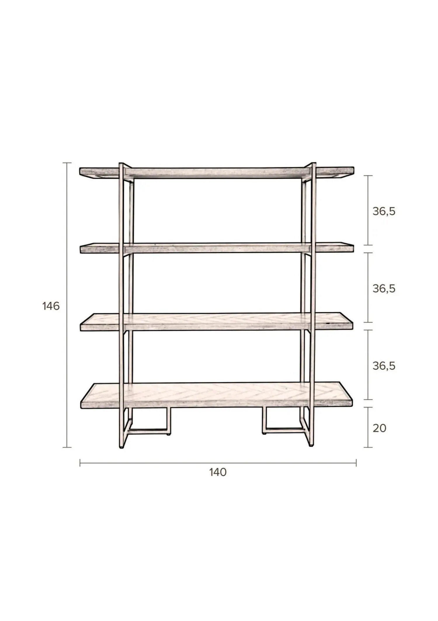 Dutchbone Wandkasten|Vakkenkasten|Class Wandkast