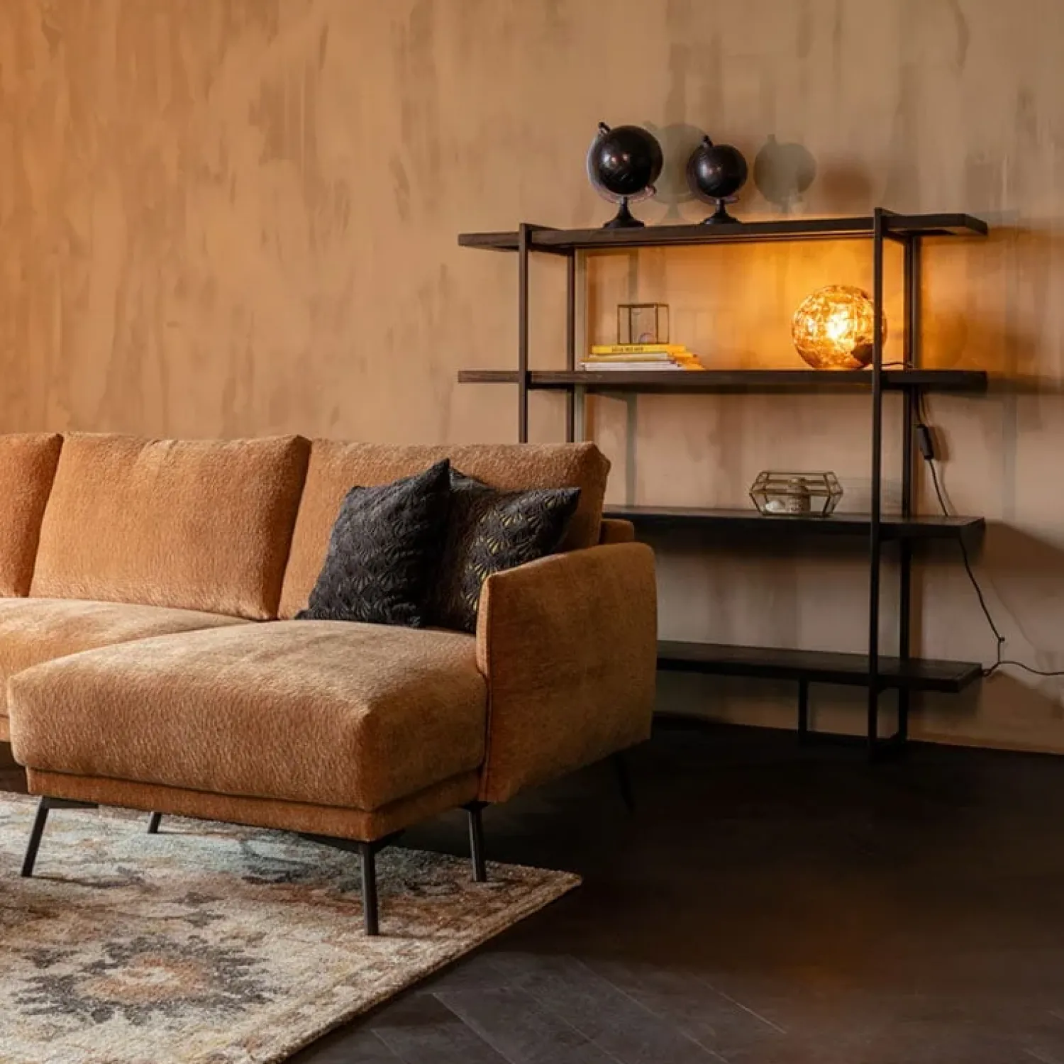 Dutchbone Wandkasten|Vakkenkasten|Class Wandkast zwart