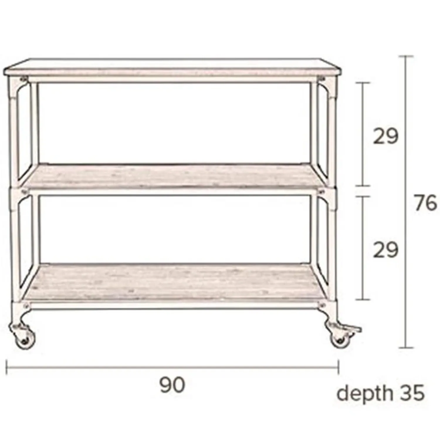 Dutchbone Bijzettafels|Consuela Trolley