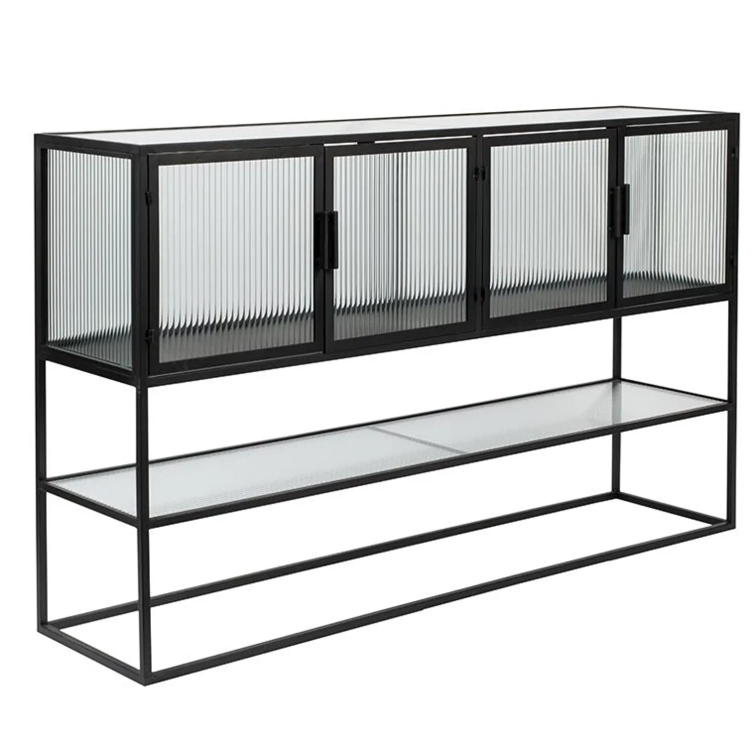 Dutchbone Dressoirs|Industriele Kasten|Dressoir Boli Zwart