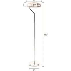 Dutchbone Vloerlampen|Eclipse Vloerlamp Messing