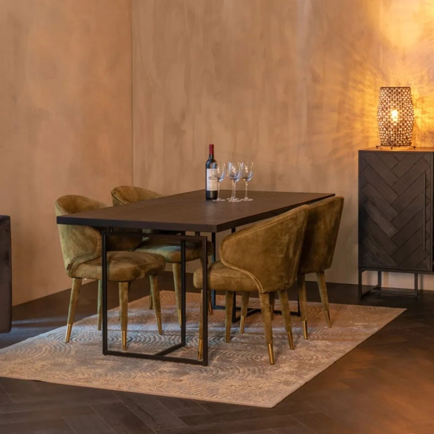 Dutchbone Eettafels|Eetkamertafel Class 180x90cm zwart