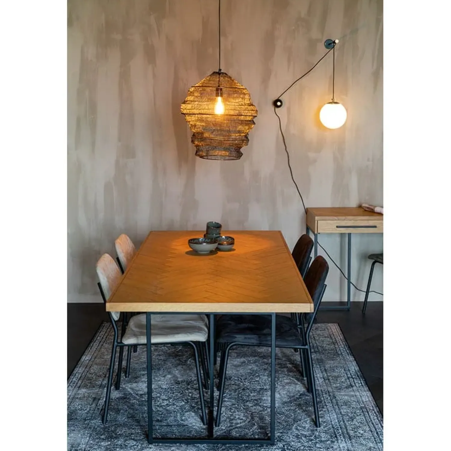 Dutchbone Eettafels|Eetkamertafel Class 220x90cm eiken naturel
