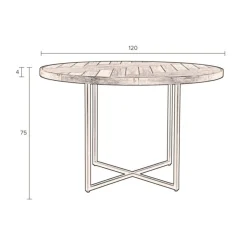 Dutchbone Eettafels|Eetkamertafel Class zwart rond 120cm