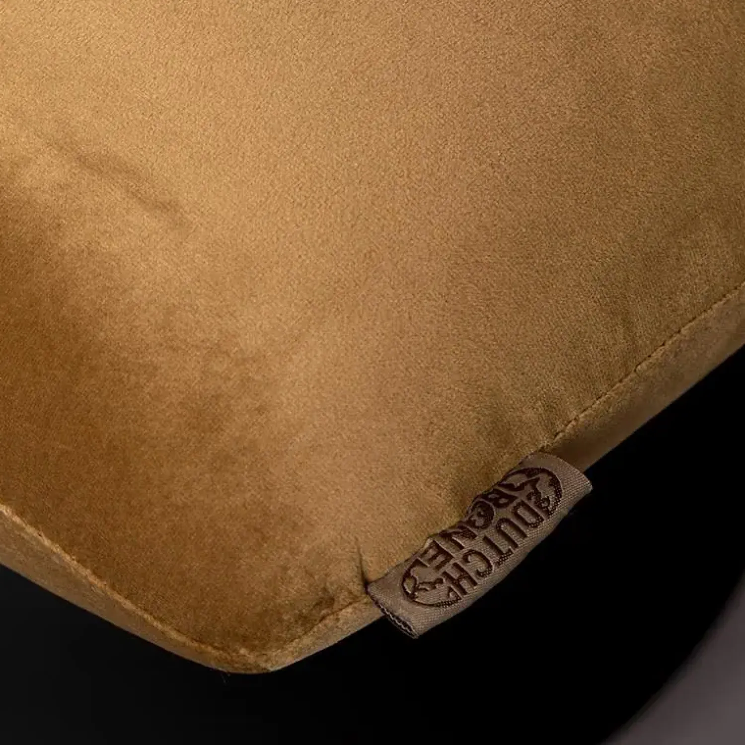 Dutchbone Hockers|Hocker Bar Velvet Goud Bruin