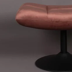 Dutchbone Hockers|Hocker Bar Velvet Roze