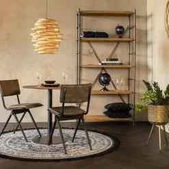 Dutchbone Vakkenkasten|Industriele Kasten|Iron Vakkenkast Bruin
