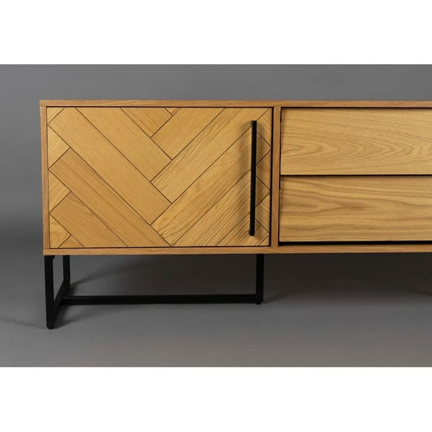 Dutchbone Industriele Kasten|Tv Meubels|Tv meubel Class naturel eiken 180cm