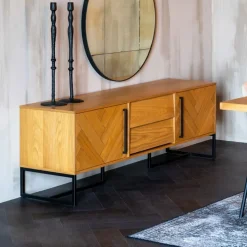 Dutchbone Industriele Kasten|Tv Meubels|Tv meubel Class naturel eiken 180cm