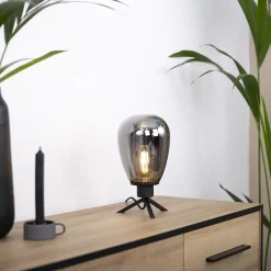 Steinmex Bureaulampen|Tafellampen|Echo Tafellamp 1-lichts glas druppel